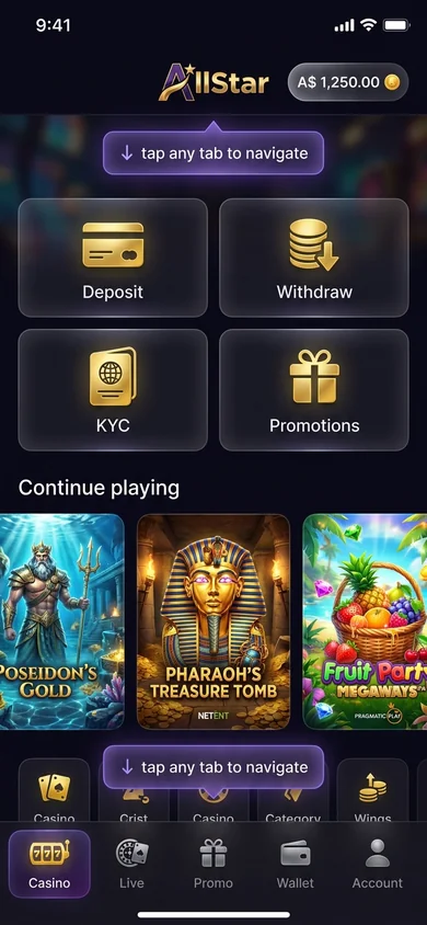 Using the AllStar app — login & navigation – AllStar