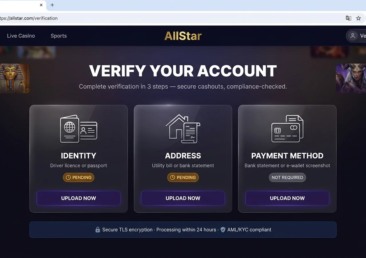 Account verification (KYC) – AllStar