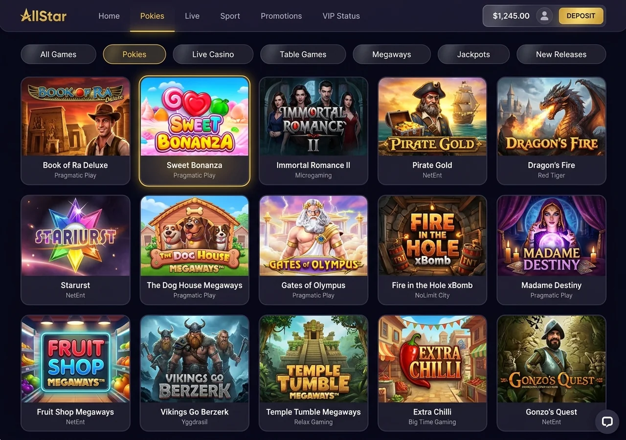 Game library at AllStar – AllStar